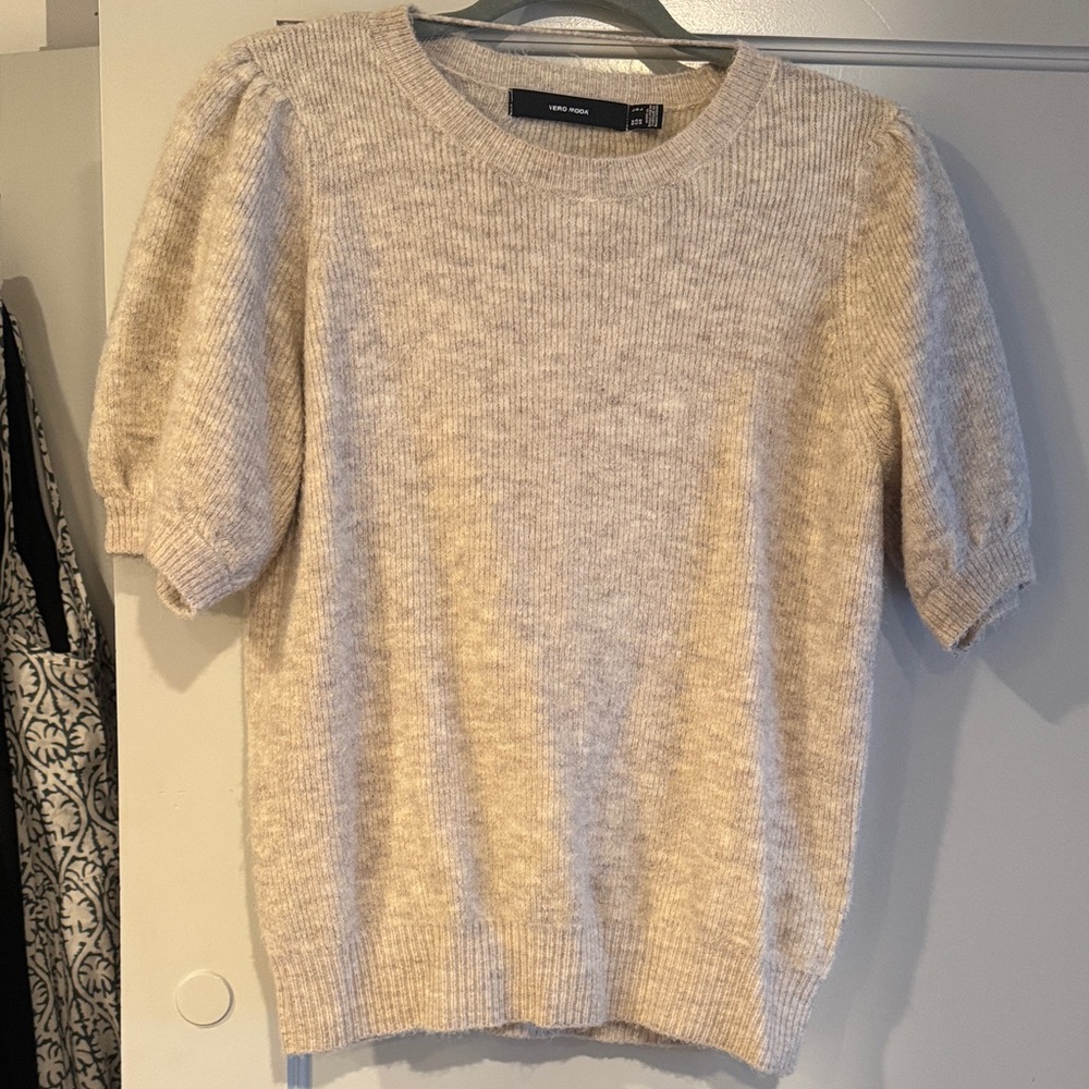 Vero Moda Light Beige Crew Neck Sweater